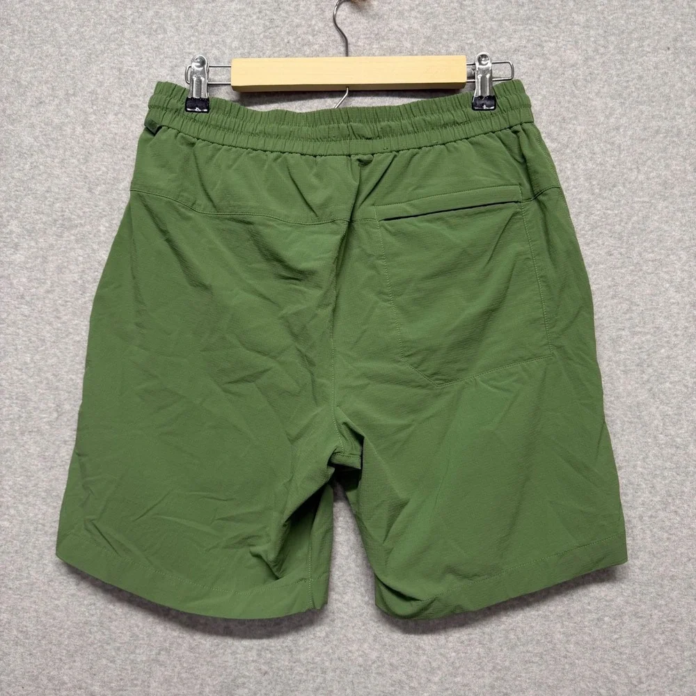 Lululemon Bowline Shorts Mens M Green Athletic Casual Ripstop Drawstring Outdoor